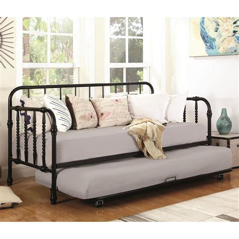 Coaster Daybeds By Coaster 300765 Metal Daybed With Trundle Suburban