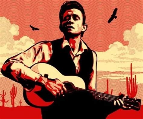 Shepard Fairey Johnny Cash Poster Phawkercom Curated News Gossip Concert Reviews
