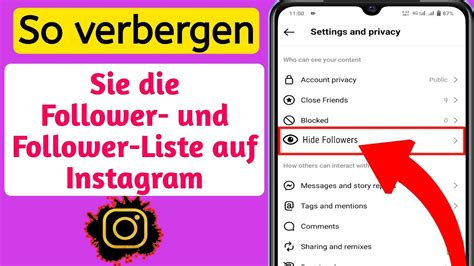 So Verbergen Sie Instagram Follower Follower Liste Follower Verstecken Sich Auf