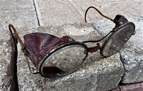 Vintage Willson Steampunk Safety Glasses Leather Shie Gem