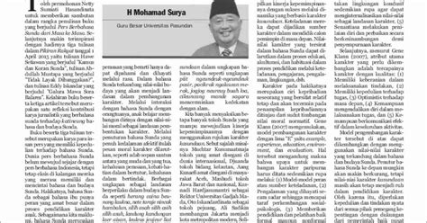 Contoh Artikel Sunda Rangkuman Kumpulan Contoh Artikel Bahasa Sunda