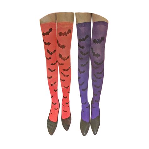 halloween stockings neon orange with black bats simply party supplies