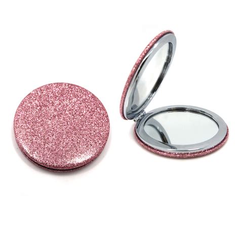 Personalized Glitter Foldable Pocket Mirror Exporter Jr Fashion Accessories