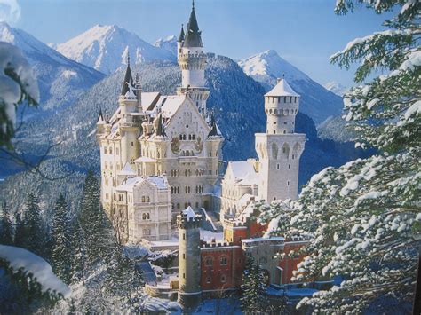 Royal Bavarian Castle Of Neuschwanstein Black Forest Germany