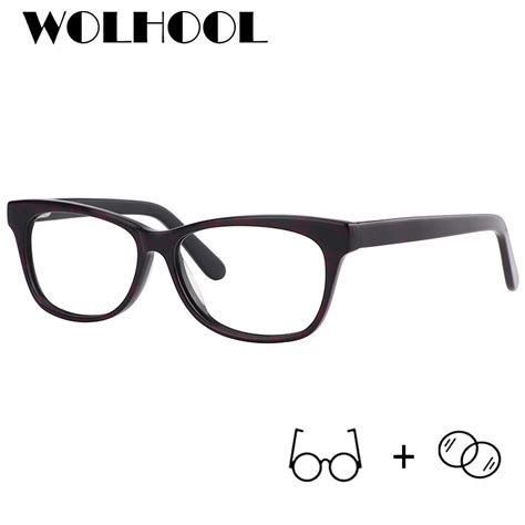 square acetate optical glasses full rim frames spectacles clear lens myopia women prescription