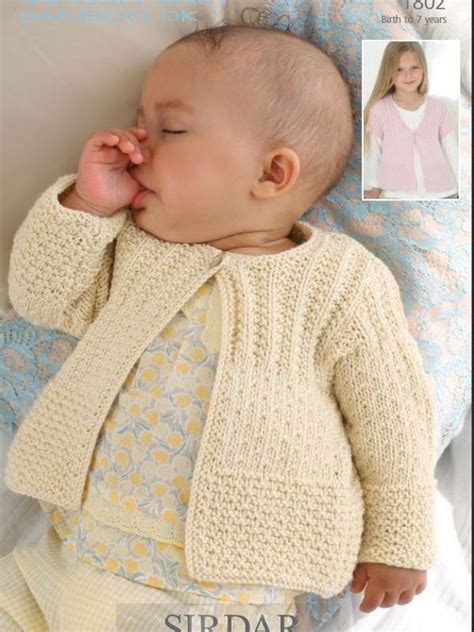The be thankful cardigan is worked. Sirdar 1802 Baby Textured Cardigans - Laughing Hens