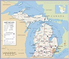 Michigan Canada Border Map : Us Canada Border Crossings Map : Ontario ...