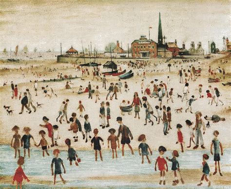 at the seaside art print by l s lowry king and mcgaw