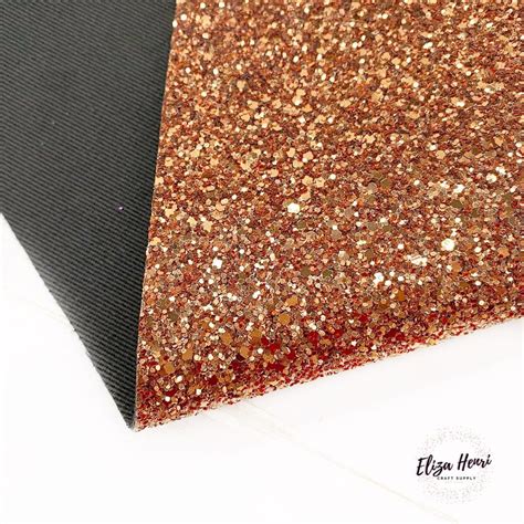 Copper Coat Lux Premium Chunky Glitter Fabric Glitter Fabric Fabric
