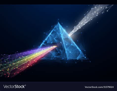 Prism Light Spectrum 3d Triangle Shape Royalty Free Vector