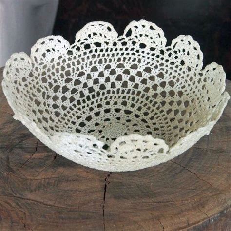 My Kids And I Made This Super Easy Lace Doily Bowl All We Needed Was A