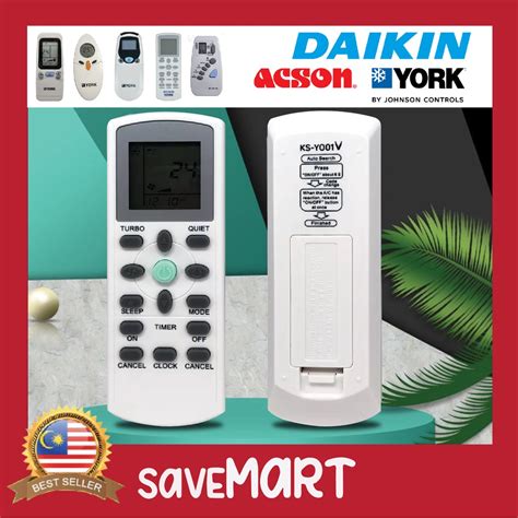Replacement Ks Yo V York Daikin Acson Air Conditioner Remote Control A