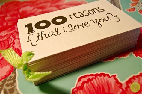 100 Reasons Why I Love You Diy And Crafts Pinterest Craft T
