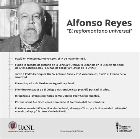 UANL on Twitter La figura de Alfonso Reyes además de imprescindible para la creación de la