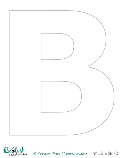 Free Printable Stencil Letters The Letter B Free Printable Alphabet