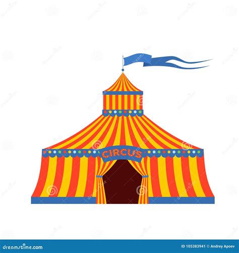 Circus Tent With The Inscription Circus In Retro Style Stock Vector