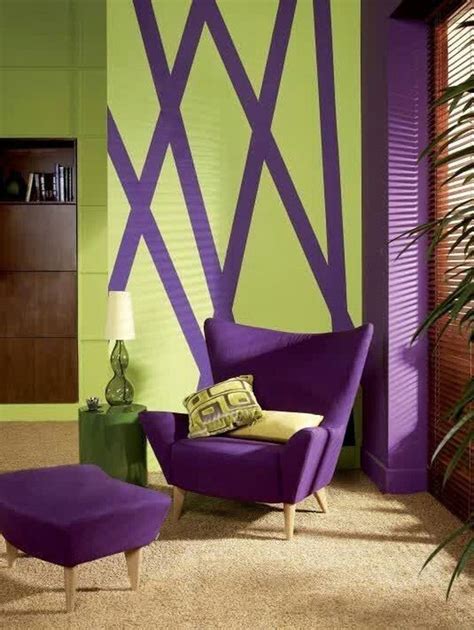 40 Awesome Living Room Green And Purple Interior Color Ideas Purple