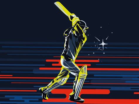 Sports Illustration Series 1 Cricket Sport Illustration Cricket