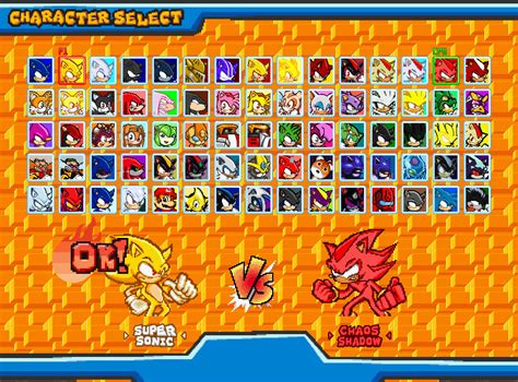 Sonic Clash Char Select Screen By Camunon On Deviantart
