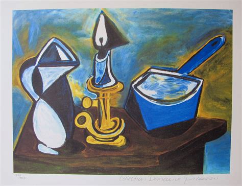 Picasso still life target group: Pablo Picasso STILL LIFE WITH CANDLE Estate Signed Limited ...