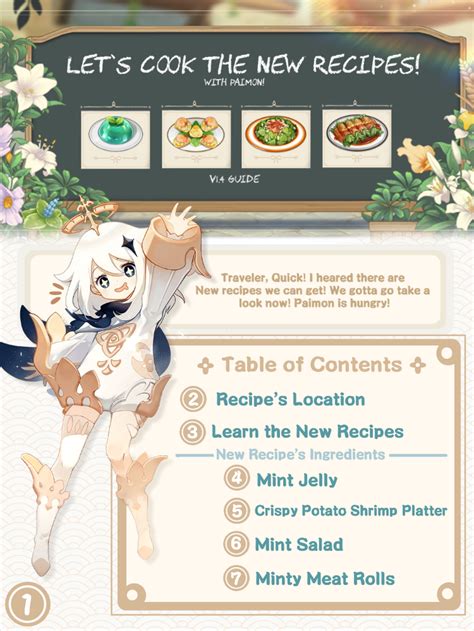 V1 4 Guide Let S Cook The New Recipes With Paimon Genshin Impact