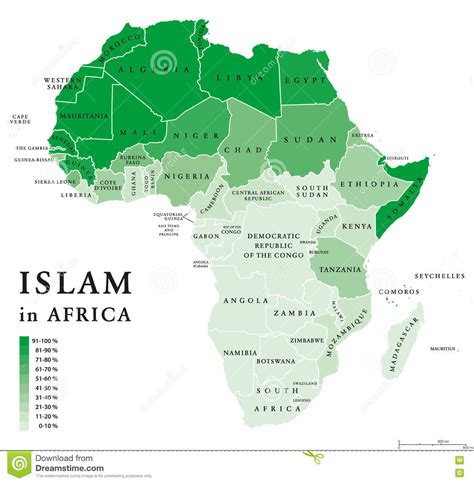 Islam In Africa Political Map Stock Vector Illustration Of Political