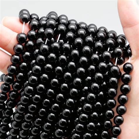 High Quality Natural Black Onyx Bead Round Beads For Jewelry Making 15