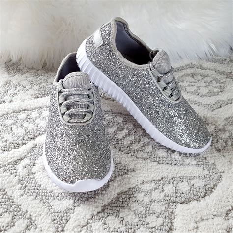 Touch Of Glam Silver Sneakers Sneakers Platform Tennis Shoes