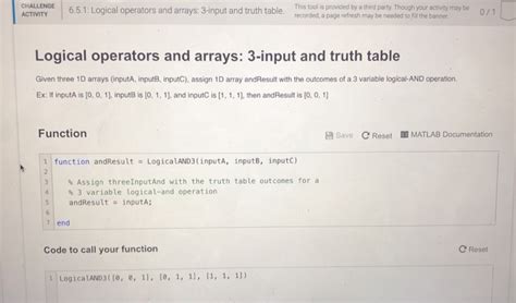 Zylab Logical Operators And Arrays 3 Input And Truth Table