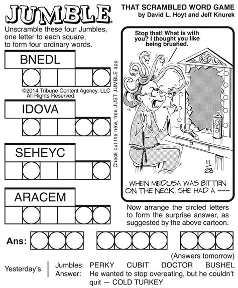 I used to love solving these word scrambles when i was a kid. Jumble Puzzle Printable Free | Free Printable