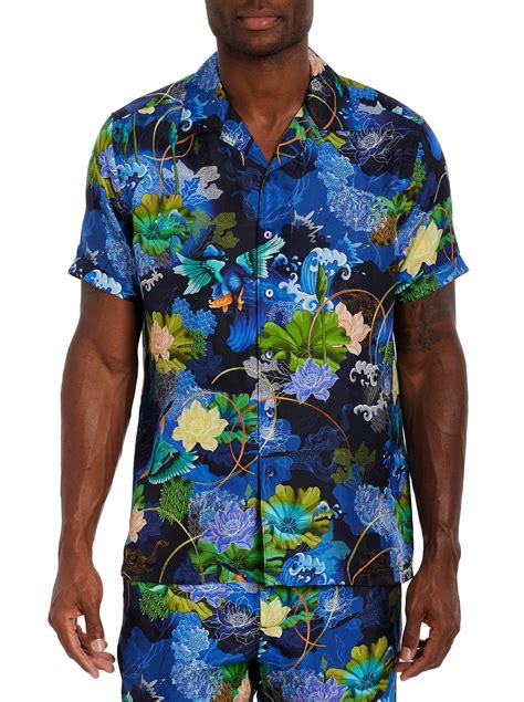 Robert Graham Limited Edition Coastal Dreamin Silk Short Sleeve Shirt