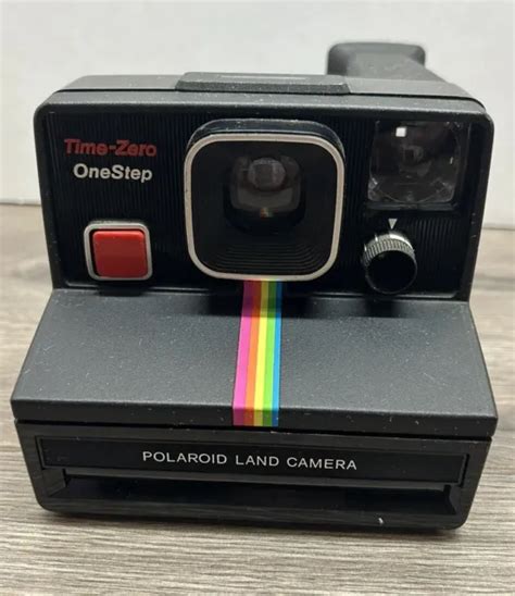 Polaroid Time Zero One Step Black Rainbow Sx 70 Vintage Instant