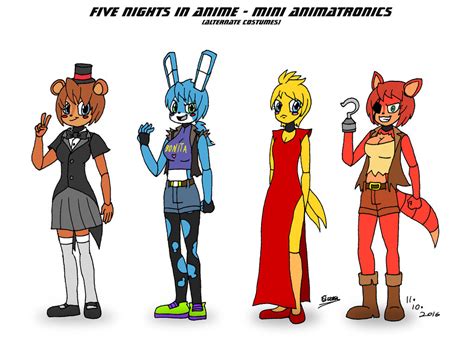 Fnia Mini Animatronics Alternate Costumes By Tmntsam On Deviantart