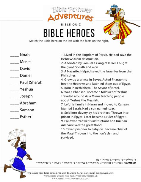 Printable Bible Trivia Questions That Are Exceptional