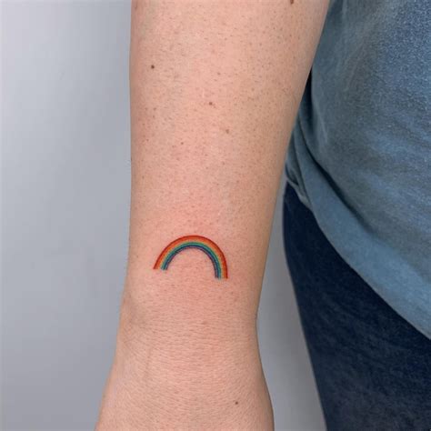 35 Small Rainbow Tattoos In 2021 Small Tattoos And Ideas