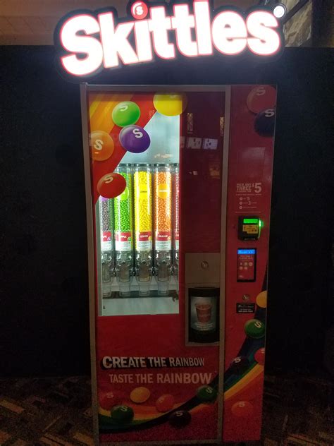 skittles vending machine that lets you mix your own ratio pizza vending machine vending
