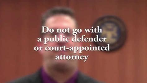 Do Not Go With A Court Appointed Attorney Or A Public Defender Youtube