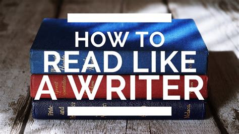 How To Read Like A Writer Youtube