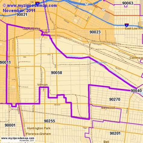 Zip Code Map Of 90058 Demographic Profile Residential Housing