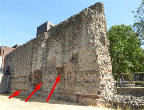 The Old Roman City Wall Of London On Tower Hill