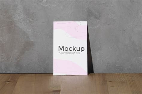 Premium Psd Close Up Mockup Poster Leaning On The Wall