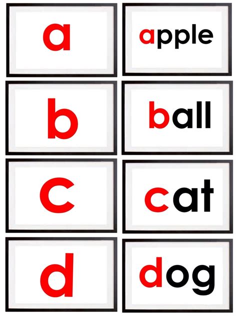 Alphabet A Z Phonics Flashcards Full A4 Alphabet Flashcards Etsy