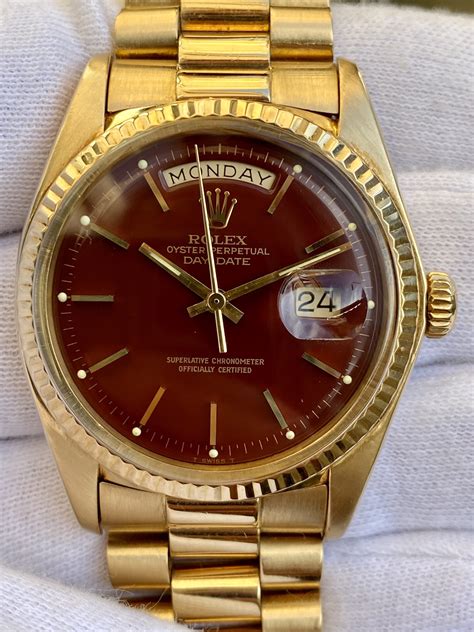 Rolex Day Date 1803 Stella Oxblood Precious Time