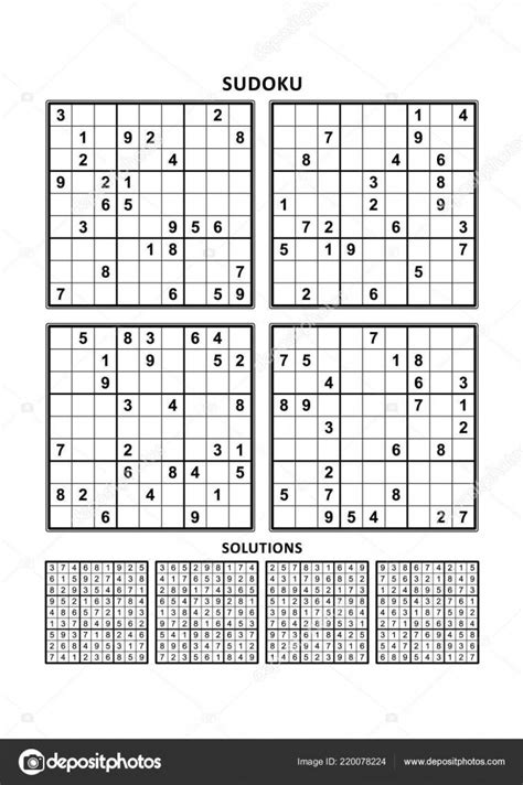 Four Sudoku Puzzles Comfortable Easy Yet Very Easy Level Letter