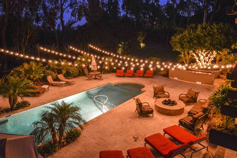 10 String Lights Around Pool