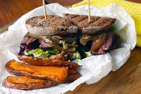 Steak sandwiches always hit the spot. Kangaroo Steak Sandwich Recipe - The Adelaide Review