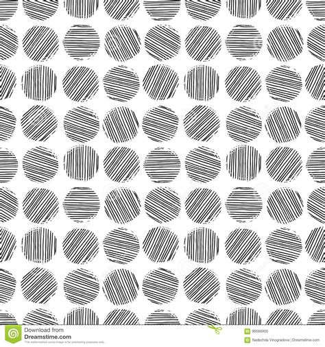 Abstract Geometric Seamless Pattern With Circles Stock Vector