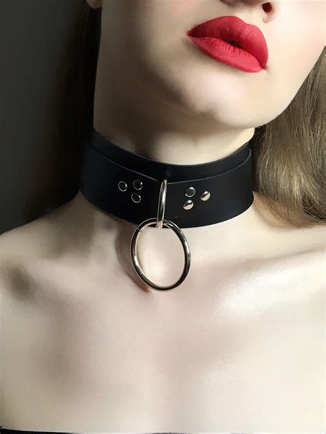 Brutal Choker With O Ring BDSM Leather Choker Collar With Etsy