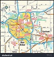 Ann Arbor Michigan Area Map Stock Vector (Royalty Free) 143948107 ...
