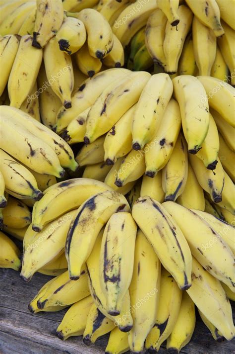 Ripe Yellow Banana Bunches At Brazilian Farmers Market — Stock Photo